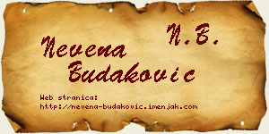 Nevena Budaković vizit kartica